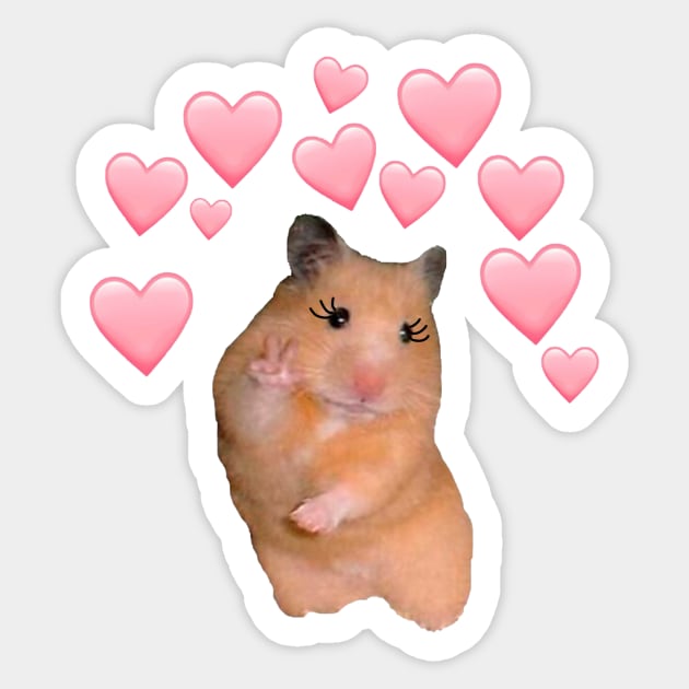 Hamster meme Sticker by Mavis Fox